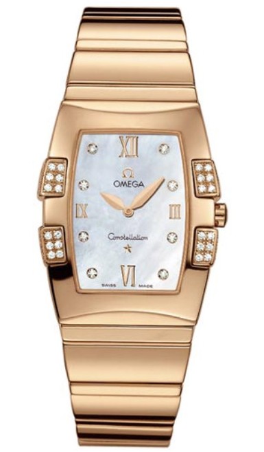 Omega Constellation Quadrella Quartz Series Ladies Wristwatch-1186.75.00 Omega Constellation Quadrella Quartz Series Ladies Wristwatch-1186.75.00