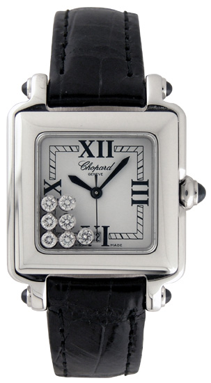 Chopard Happy Sport Series Diamond Steel Style Ladies Quartz Wristwatch 278325-23 in Black Chopard Happy Sport Series Diamond Steel Style Ladies Quartz Wristwatch 278325-23 in Black