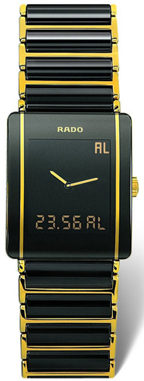 Rado Integral Series Scratch Resistant Black Ceramic Mens Watch R20456152 Rado Integral Series Scratch Resistant Black Ceramic Mens Watch R20456152