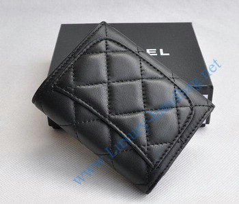 Chanel Lambskin Medium wallet 31505 black Chanel Lambskin Medium wallet 31505 black