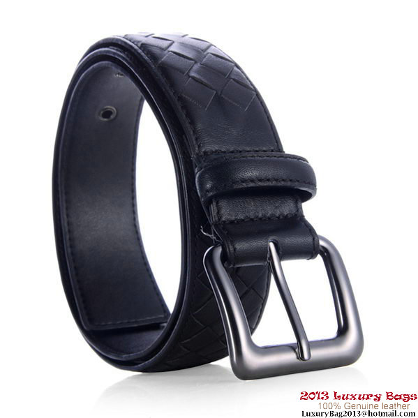 Bottega Veneta Intrecciato Nappa Belt Black Bottega Veneta Intrecciato Nappa Belt Black