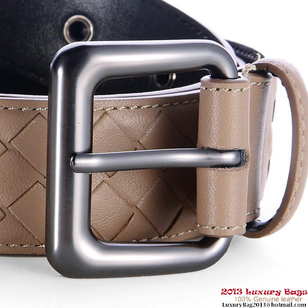 Bottega Veneta Intrecciato Nappa Belt Grey Bottega Veneta Intrecciato Nappa Belt Grey