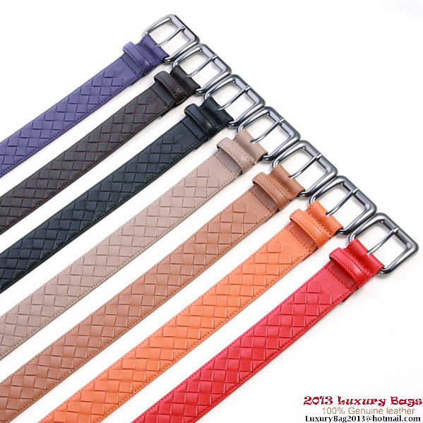 Bottega Veneta Intrecciato Nappa Belt Grey Bottega Veneta Intrecciato Nappa Belt Grey
