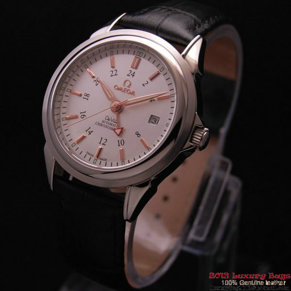 OMEGA DE VILLE Automatic Chronometer Steel on Black Leather Strap OM77217 OMEGA DE VILLE Automatic Chronometer Steel on Black Leather Strap OM77217