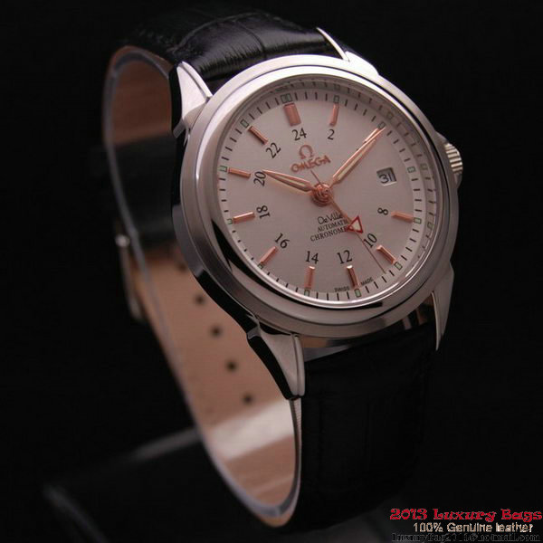 OMEGA DE VILLE Automatic Chronometer Steel on Black Leather Strap OM77217 OMEGA DE VILLE Automatic Chronometer Steel on Black Leather Strap OM77217