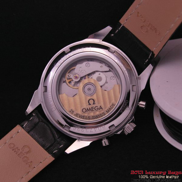 OMEGA DE VILLE CO-AXIAL CHRONOSCOPE Red Gold on Black Leather Strap OM77419 OMEGA DE VILLE CO-AXIAL CHRONOSCOPE Red Gold on Black Leather Strap OM77419
