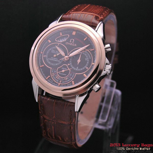 OMEGA DE VILLE CO-AXIAL CHRONOSCOPE Red Gold on Brown Leather Strap OM77422 OMEGA DE VILLE CO-AXIAL CHRONOSCOPE Red Gold on Brown Leather Strap OM77422