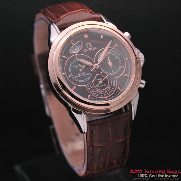 OMEGA DE VILLE CO-AXIAL CHRONOSCOPE Red Gold on Brown Leather Strap OM77422 OMEGA DE VILLE CO-AXIAL CHRONOSCOPE Red Gold on Brown Leather Strap OM77422