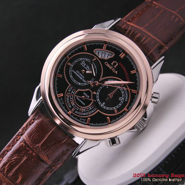 OMEGA DE VILLE CO-AXIAL CHRONOSCOPE Red Gold on Brown Leather Strap OM77422 OMEGA DE VILLE CO-AXIAL CHRONOSCOPE Red Gold on Brown Leather Strap OM77422