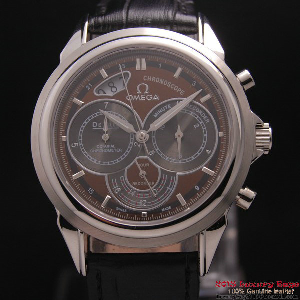 OMEGA DE VILLE CO-AXIAL CHRONOSCOPE Steel on Black Leather Strap OM77407 OMEGA DE VILLE CO-AXIAL CHRONOSCOPE Steel on Black Leather Strap OM77407