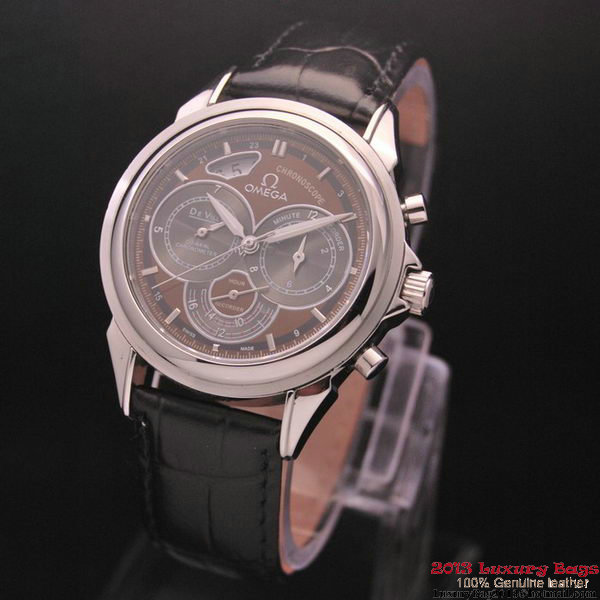 OMEGA DE VILLE CO-AXIAL CHRONOSCOPE Steel on Black Leather Strap OM77407 OMEGA DE VILLE CO-AXIAL CHRONOSCOPE Steel on Black Leather Strap OM77407