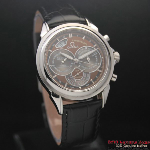 OMEGA DE VILLE CO-AXIAL CHRONOSCOPE Steel on Black Leather Strap OM77407 OMEGA DE VILLE CO-AXIAL CHRONOSCOPE Steel on Black Leather Strap OM77407