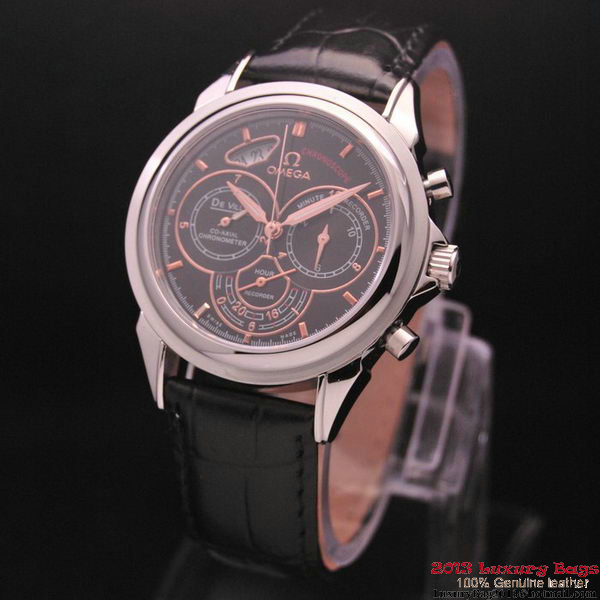 OMEGA DE VILLE CO-AXIAL CHRONOSCOPE Steel on Black Leather Strap OM77409 OMEGA DE VILLE CO-AXIAL CHRONOSCOPE Steel on Black Leather Strap OM77409