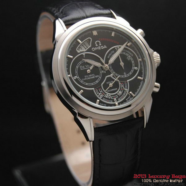 OMEGA DE VILLE CO-AXIAL CHRONOSCOPE Steel on Black Leather Strap OM77411 OMEGA DE VILLE CO-AXIAL CHRONOSCOPE Steel on Black Leather Strap OM77411
