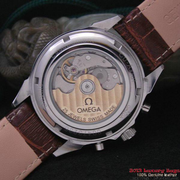 OMEGA DE VILLE CO-AXIAL CHRONOSCOPE Steel on Brown Leather Strap OM77401 OMEGA DE VILLE CO-AXIAL CHRONOSCOPE Steel on Brown Leather Strap OM77401