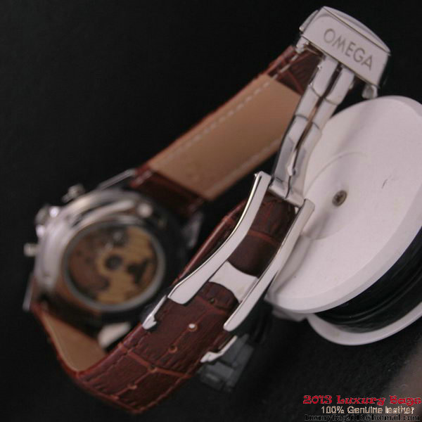 OMEGA DE VILLE CO-AXIAL CHRONOSCOPE Steel on Brown Leather Strap OM77408 OMEGA DE VILLE CO-AXIAL CHRONOSCOPE Steel on Brown Leather Strap OM77408