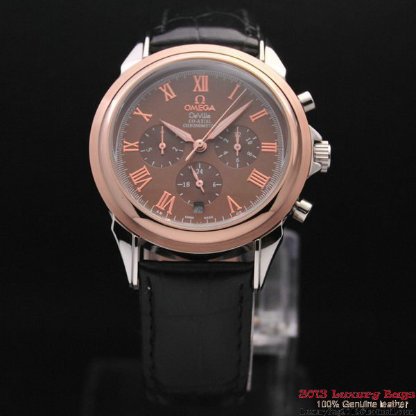 OMEGA DE VILLE CO-AXIAL Chronometer Red Gold on Black Leather Strap OM77504 OMEGA DE VILLE CO-AXIAL Chronometer Red Gold on Black Leather Strap OM77504