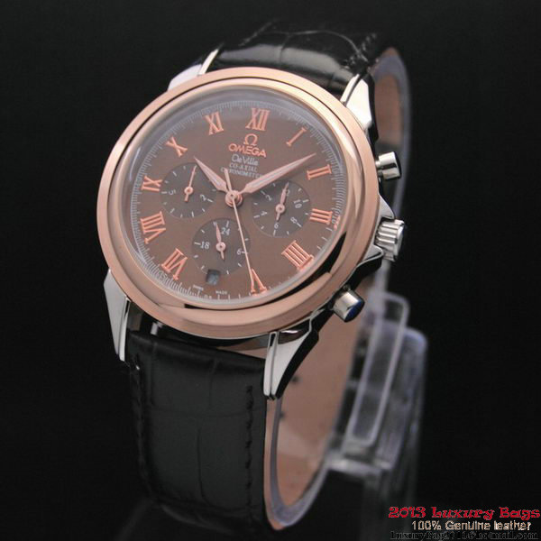 OMEGA DE VILLE CO-AXIAL Chronometer Red Gold on Black Leather Strap OM77504 OMEGA DE VILLE CO-AXIAL Chronometer Red Gold on Black Leather Strap OM77504