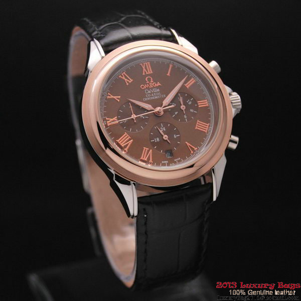 OMEGA DE VILLE CO-AXIAL Chronometer Red Gold on Black Leather Strap OM77504 OMEGA DE VILLE CO-AXIAL Chronometer Red Gold on Black Leather Strap OM77504