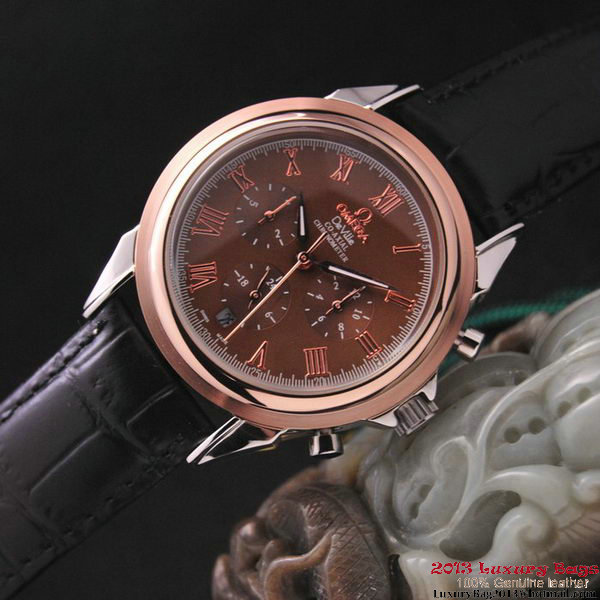 OMEGA DE VILLE CO-AXIAL Chronometer Red Gold on Black Leather Strap OM77504 OMEGA DE VILLE CO-AXIAL Chronometer Red Gold on Black Leather Strap OM77504