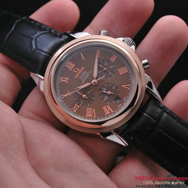 OMEGA DE VILLE CO-AXIAL Chronometer Red Gold on Black Leather Strap OM77504 OMEGA DE VILLE CO-AXIAL Chronometer Red Gold on Black Leather Strap OM77504