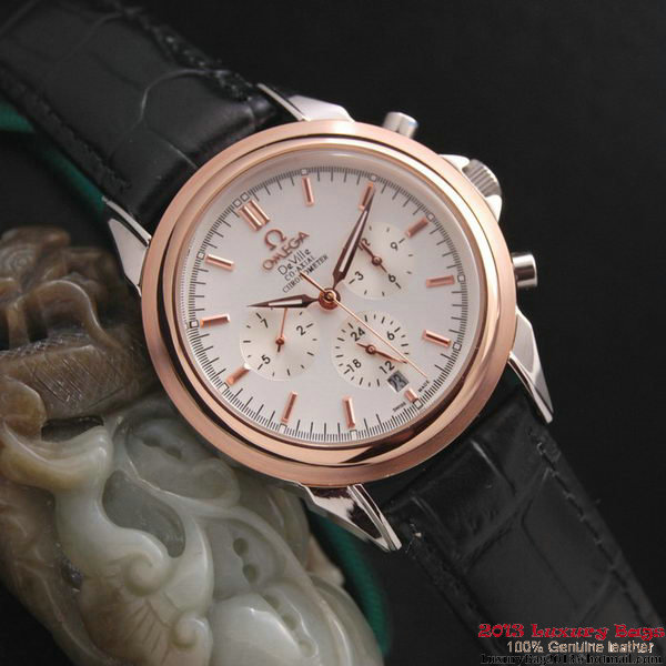 OMEGA DE VILLE CO-AXIAL Chronometer Red Gold on Black Leather Strap OM77508 OMEGA DE VILLE CO-AXIAL Chronometer Red Gold on Black Leather Strap OM77508