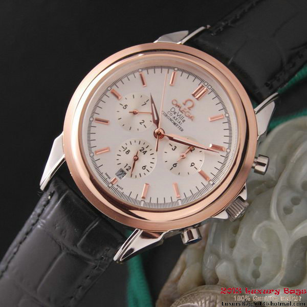 OMEGA DE VILLE CO-AXIAL Chronometer Red Gold on Black Leather Strap OM77508 OMEGA DE VILLE CO-AXIAL Chronometer Red Gold on Black Leather Strap OM77508