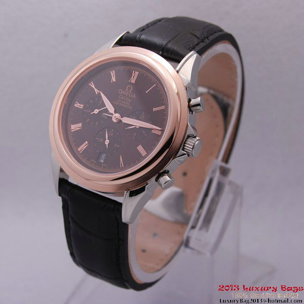 OMEGA DE VILLE CO-AXIAL Chronometer Red Gold on Black Leather Strap OM77512 OMEGA DE VILLE CO-AXIAL Chronometer Red Gold on Black Leather Strap OM77512