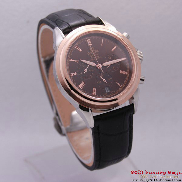OMEGA DE VILLE CO-AXIAL Chronometer Red Gold on Black Leather Strap OM77512 OMEGA DE VILLE CO-AXIAL Chronometer Red Gold on Black Leather Strap OM77512