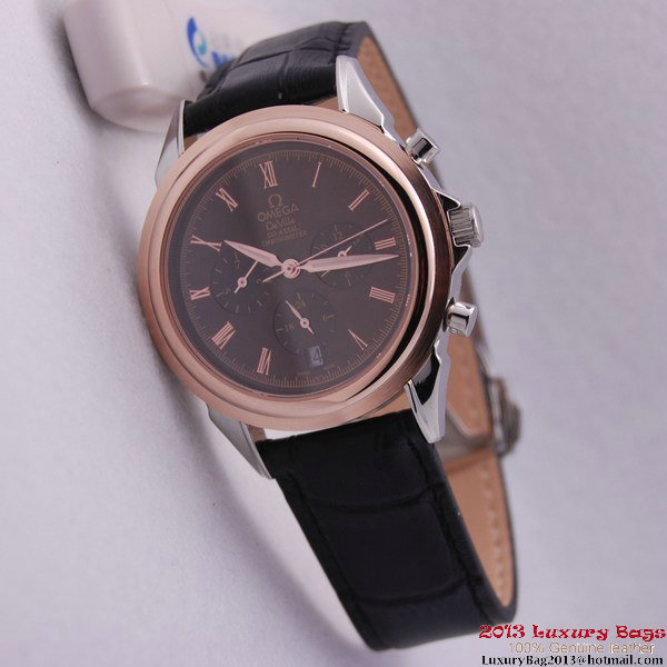 OMEGA DE VILLE CO-AXIAL Chronometer Red Gold on Black Leather Strap OM77512 OMEGA DE VILLE CO-AXIAL Chronometer Red Gold on Black Leather Strap OM77512