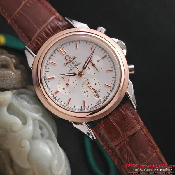 OMEGA DE VILLE CO-AXIAL Chronometer Red Gold on Brown Leather Strap OM77507 OMEGA DE VILLE CO-AXIAL Chronometer Red Gold on Brown Leather Strap OM77507