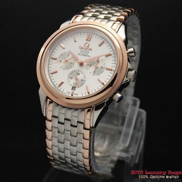 OMEGA DE VILLE CO-AXIAL Chronometer Red Gold on Steel Strap OM77517 OMEGA DE VILLE CO-AXIAL Chronometer Red Gold on Steel Strap OM77517
