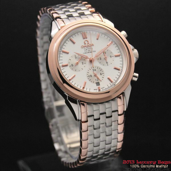 OMEGA DE VILLE CO-AXIAL Chronometer Red Gold on Steel Strap OM77517 OMEGA DE VILLE CO-AXIAL Chronometer Red Gold on Steel Strap OM77517