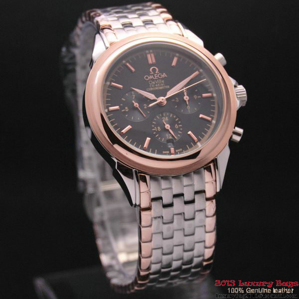 OMEGA DE VILLE CO-AXIAL Chronometer Red Gold on Steel Strap OM77519 OMEGA DE VILLE CO-AXIAL Chronometer Red Gold on Steel Strap OM77519