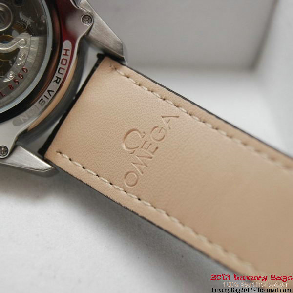 OMEGA DE VILLE Tourbillon Watches Steel on Black Leather Strap Om7002 OMEGA DE VILLE Tourbillon Watches Steel on Black Leather Strap Om7002