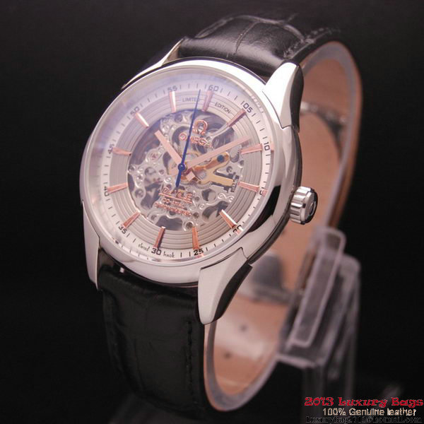 OMEGA DE VILLE Tourbillon Watches Steel on Black Leather Strap Om7002 OMEGA DE VILLE Tourbillon Watches Steel on Black Leather Strap Om7002