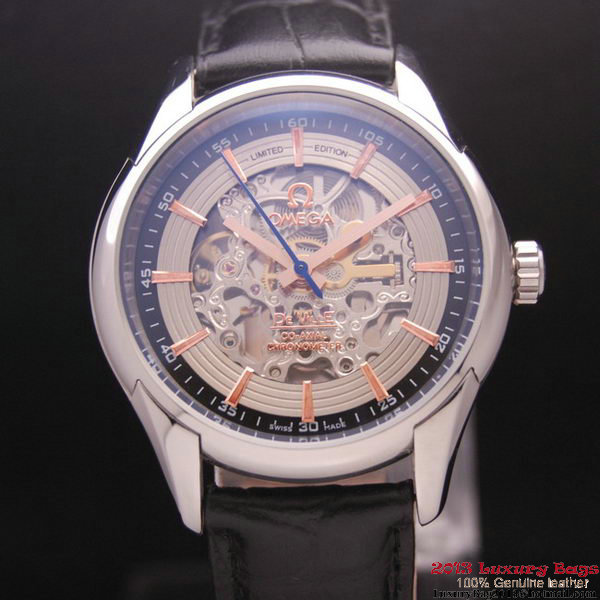 OMEGA DE VILLE Tourbillon Watches Steel on Black Leather Strap Om7006 OMEGA DE VILLE Tourbillon Watches Steel on Black Leather Strap Om7006