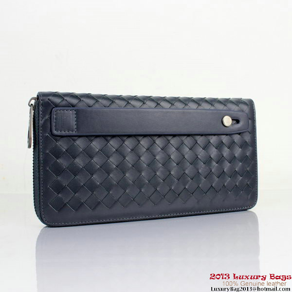 Bottega Veneta BV5017 Intrecciato Nappa Zip Around Wallet RoyalBlue Bottega Veneta BV5017 Intrecciato Nappa Zip Around Wallet RoyalBlue