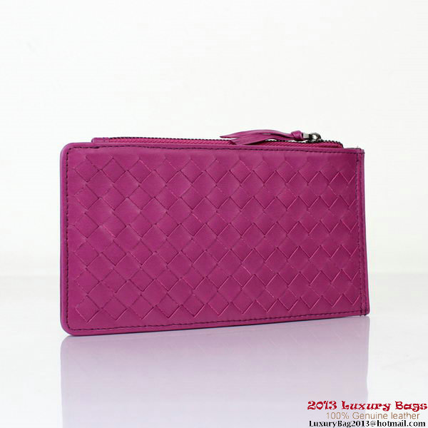 Bottega Veneta Intrecciato Light Calf Card Case BV188 Purple Bottega Veneta Intrecciato Light Calf Card Case BV188 Purple