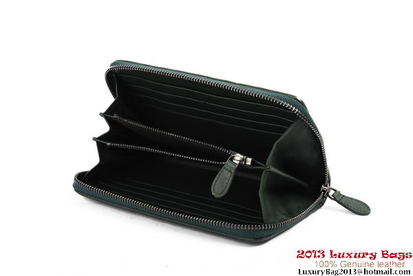 Bottega Veneta Intrecciato Nappa Zippy Wallet BV1571 Green Bottega Veneta Intrecciato Nappa Zippy Wallet BV1571 Green
