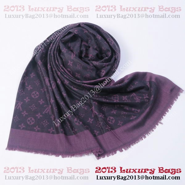 Louis Vuitton Scarves Cotton WJLV091 Purple Louis Vuitton Scarves Cotton WJLV091 Purple