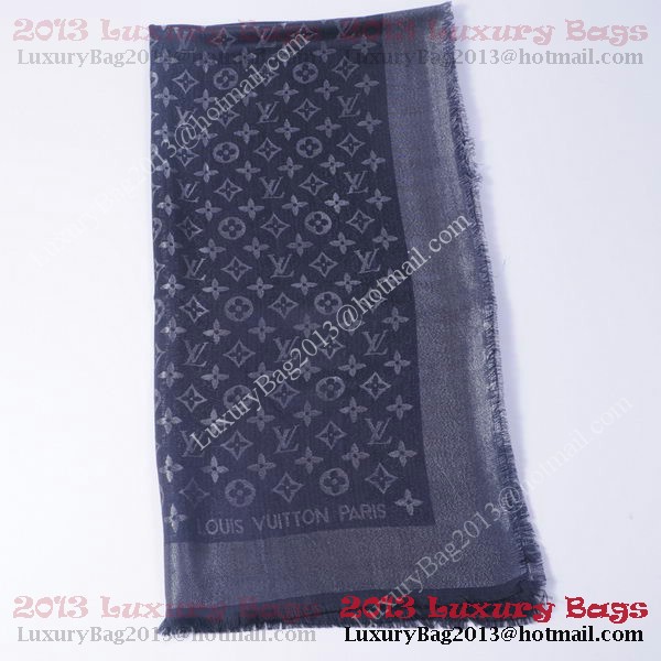 Louis Vuitton Scarves Cotton WJLV092 Black&Silver Louis Vuitton Scarves Cotton WJLV092 Black&Silver