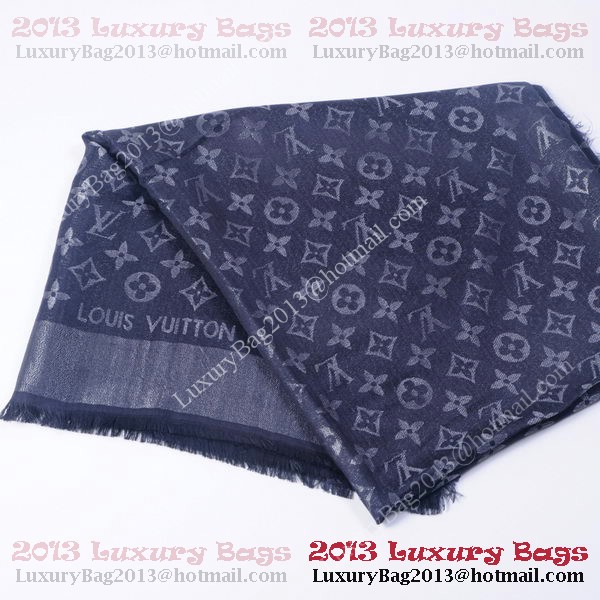 Louis Vuitton Scarves Cotton WJLV092 Black&Silver Louis Vuitton Scarves Cotton WJLV092 Black&Silver