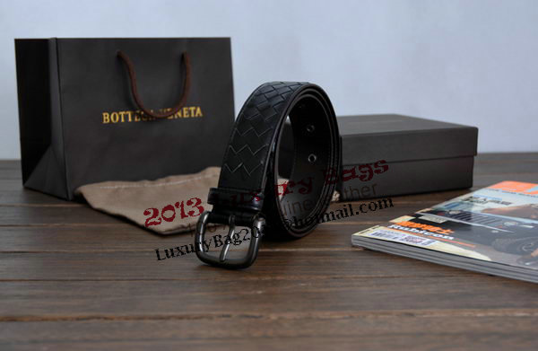 Bottega Veneta Intrecciato Nappa Belt 274484 Black Bottega Veneta Intrecciato Nappa Belt 274484 Black