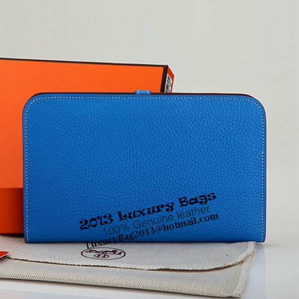 Hermes Dogon Combined Wallet A508 Blue Hermes Dogon Combined Wallet A508 Blue