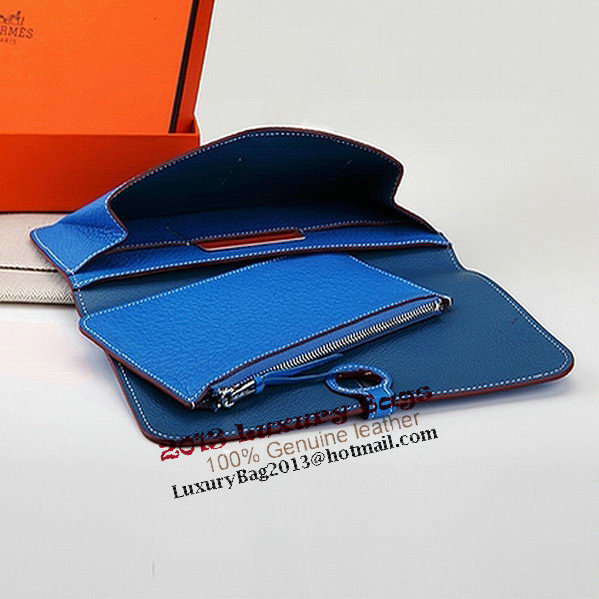 Hermes Dogon Combined Wallet A508 Blue Hermes Dogon Combined Wallet A508 Blue
