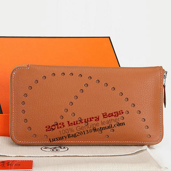 Hermes Evelyn Long Zip Wallet A808 Camel Hermes Evelyn Long Zip Wallet A808 Camel