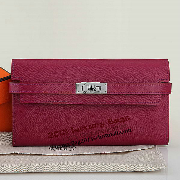 Hermes Kelly Original Saffiano Leather Bi-Fold Wallet A708 Burgundy Hermes Kelly Original Saffiano Leather Bi-Fold Wallet A708 Burgundy