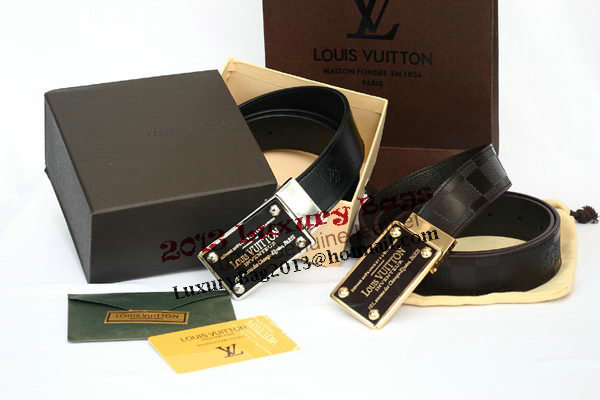 Louis Vuitton Black Leather Belt LV2054 Louis Vuitton Black Leather Belt LV2054