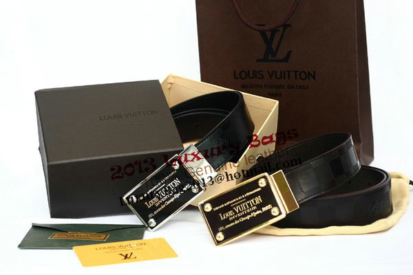 Louis Vuitton Black Leather Belt LV2054 Louis Vuitton Black Leather Belt LV2054